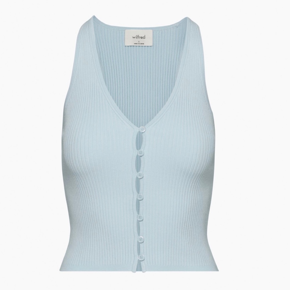 ARITZIA WILFRED HEAT WAVE BLUE AFFINITY TOP SIZE XXS 2XS
